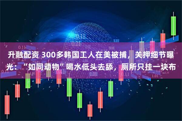 升融配资 300多韩国工人在美被捕，关押细节曝光：“如同动物”喝水低头去舔，厕所只挂一块布